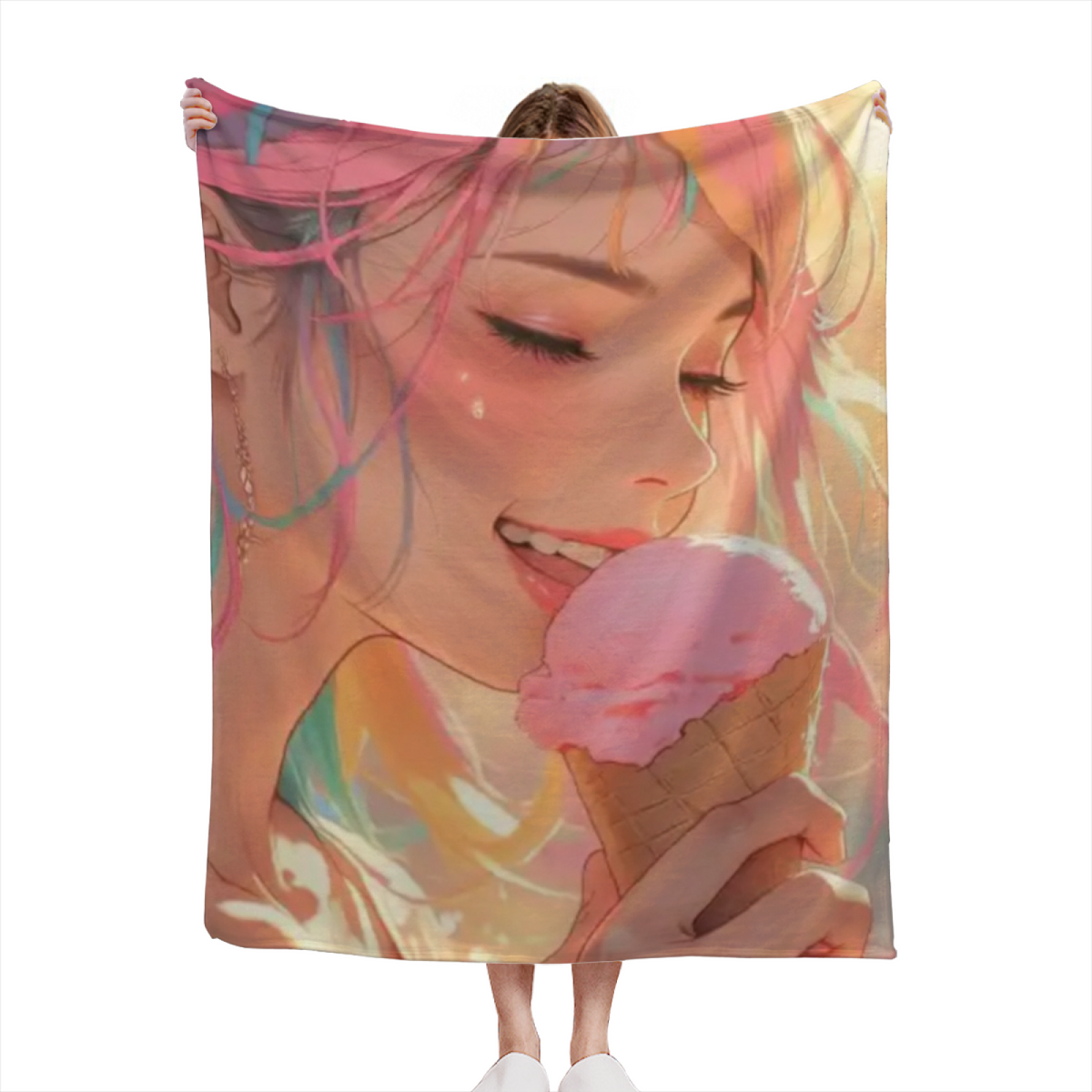 Cinnamon Petal Home Accent Soft Flannel Blanket ¨C Warm Coral