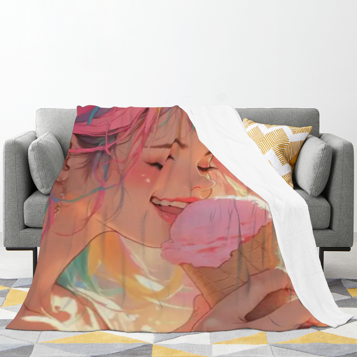 Cinnamon Petal Home Accent Soft Flannel Blanket ¨C Warm Coral