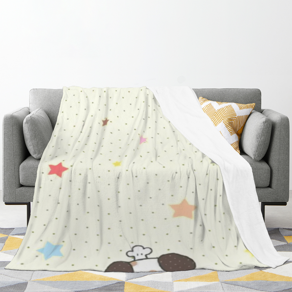 Earthy Neutral Burnished Valley Lightweight Flannel Throw ¨C Contemporary Pattern