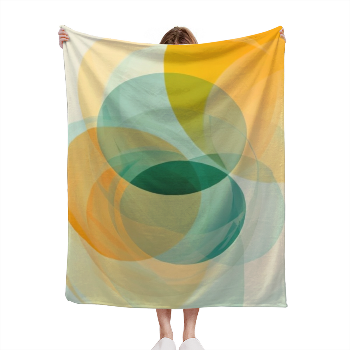 Meadow Echo Pastel Multicolor Art Decorative Flannel Blanket