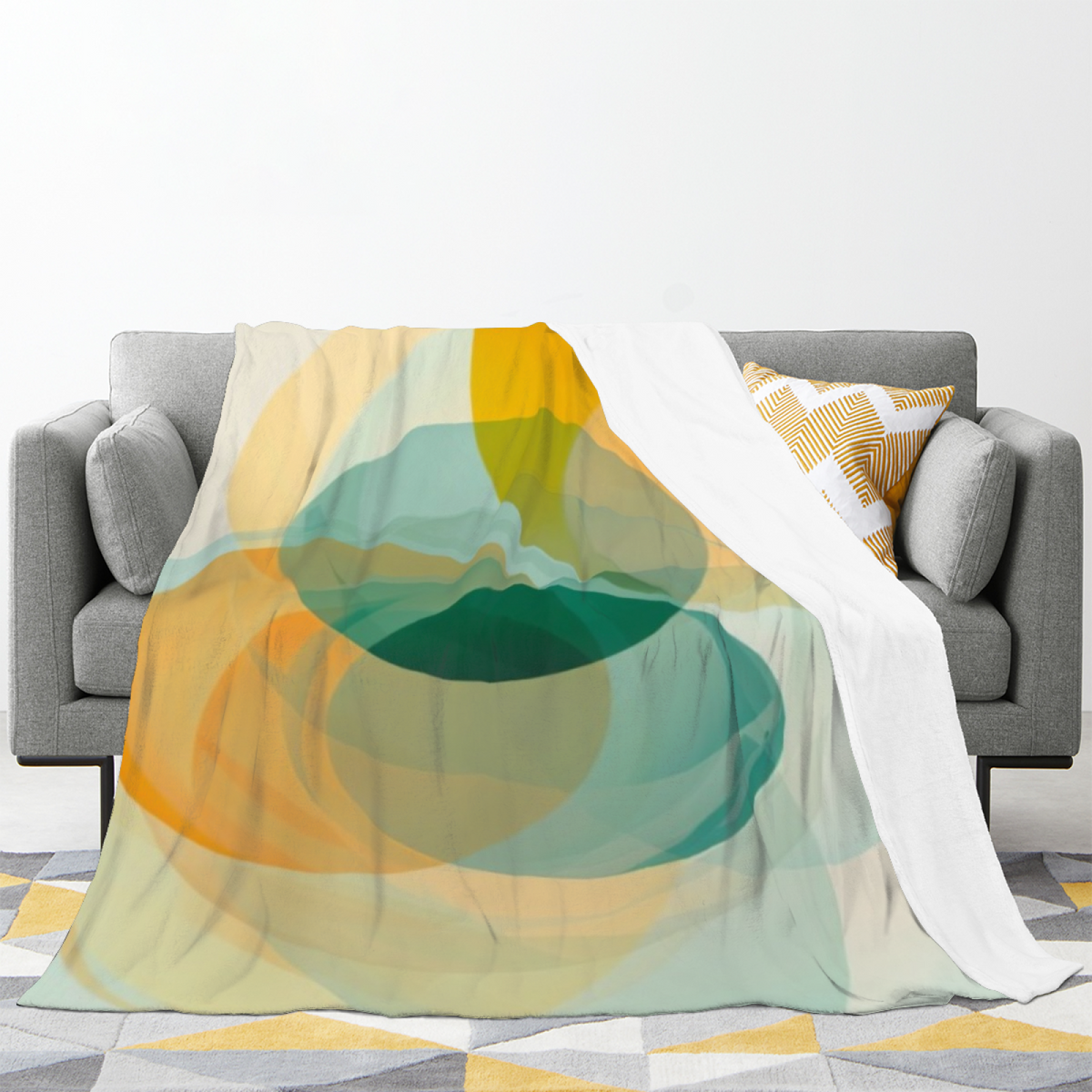 Meadow Echo Pastel Multicolor Art Decorative Flannel Blanket