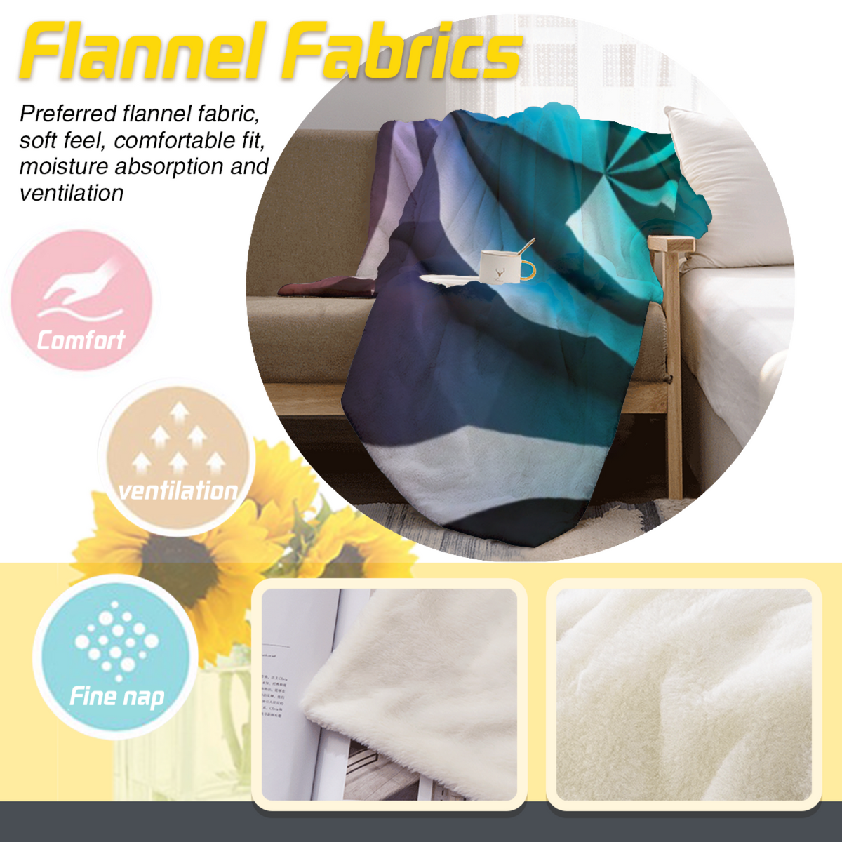 Earthy Neutral Hazy Atlas Soft Flannel Blanket ¨C Contemporary Pattern