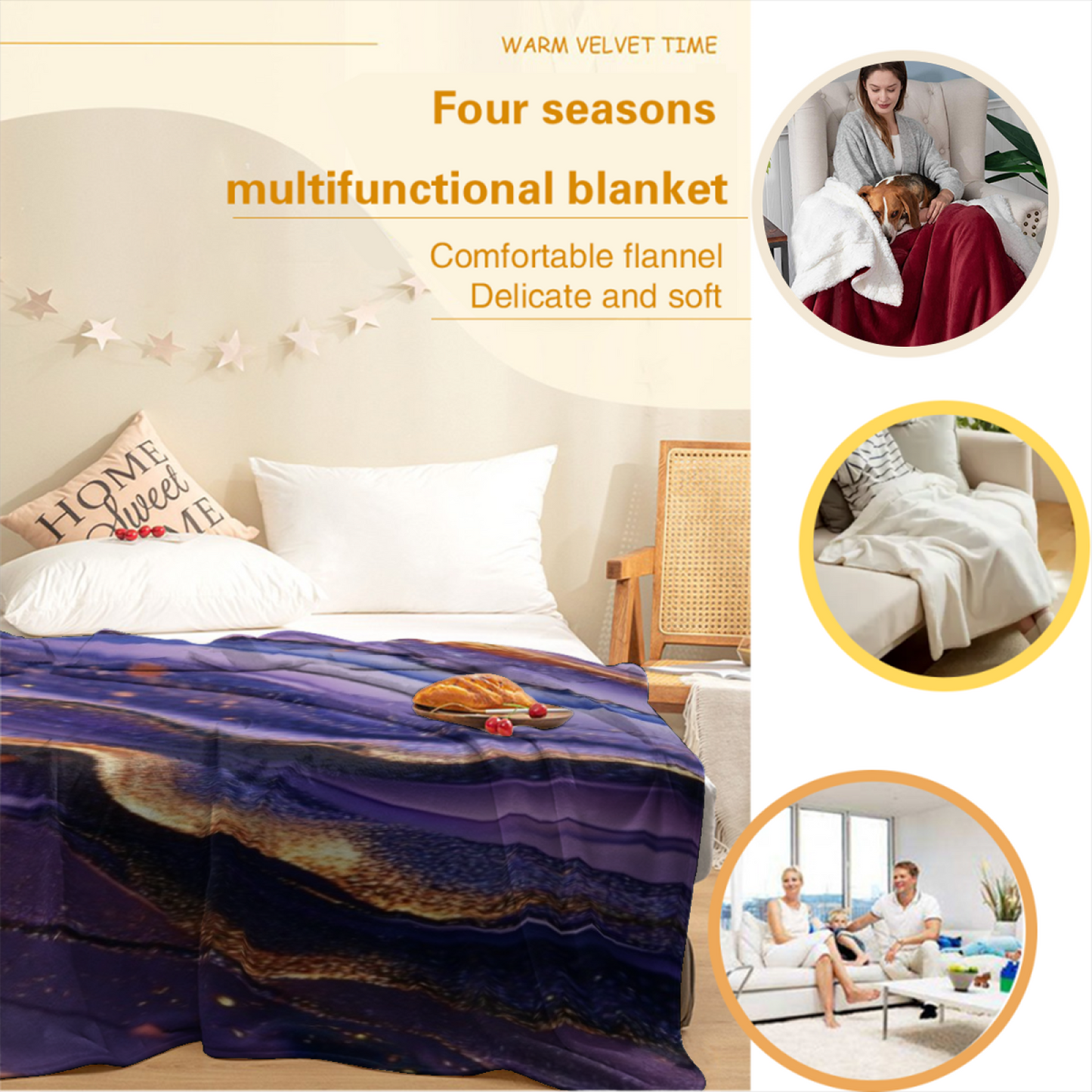 Abstract Decorative Throw Blanket ¨C Modern Graphic Cozy Home Blanket