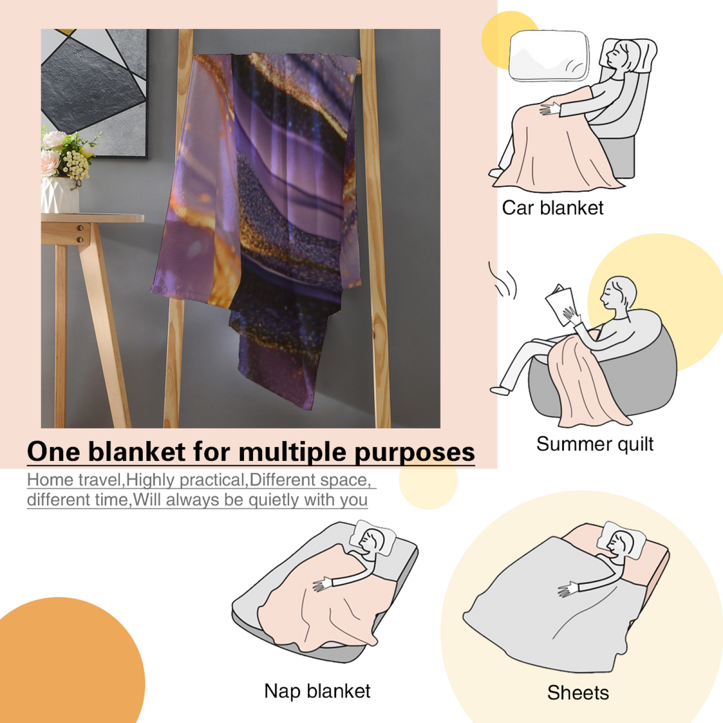 Abstract Decorative Throw Blanket ¨C Modern Graphic Cozy Home Blanket