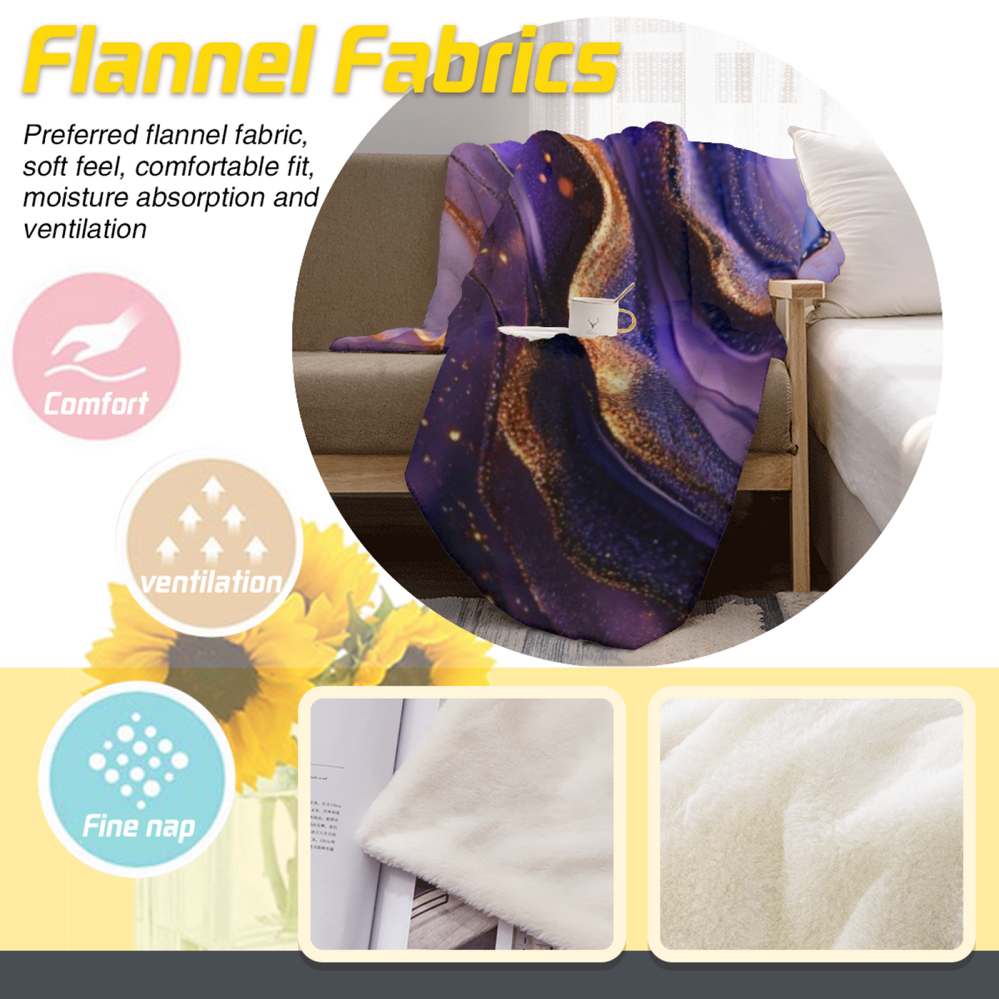 Abstract Decorative Throw Blanket ¨C Modern Graphic Cozy Home Blanket