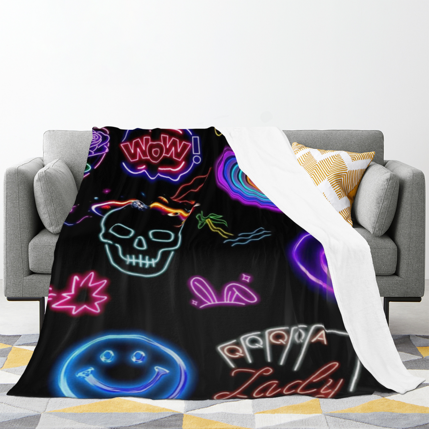 Abstract Graphic Throw Blanket ¨C Stylish Decorative Contemporary Blanket