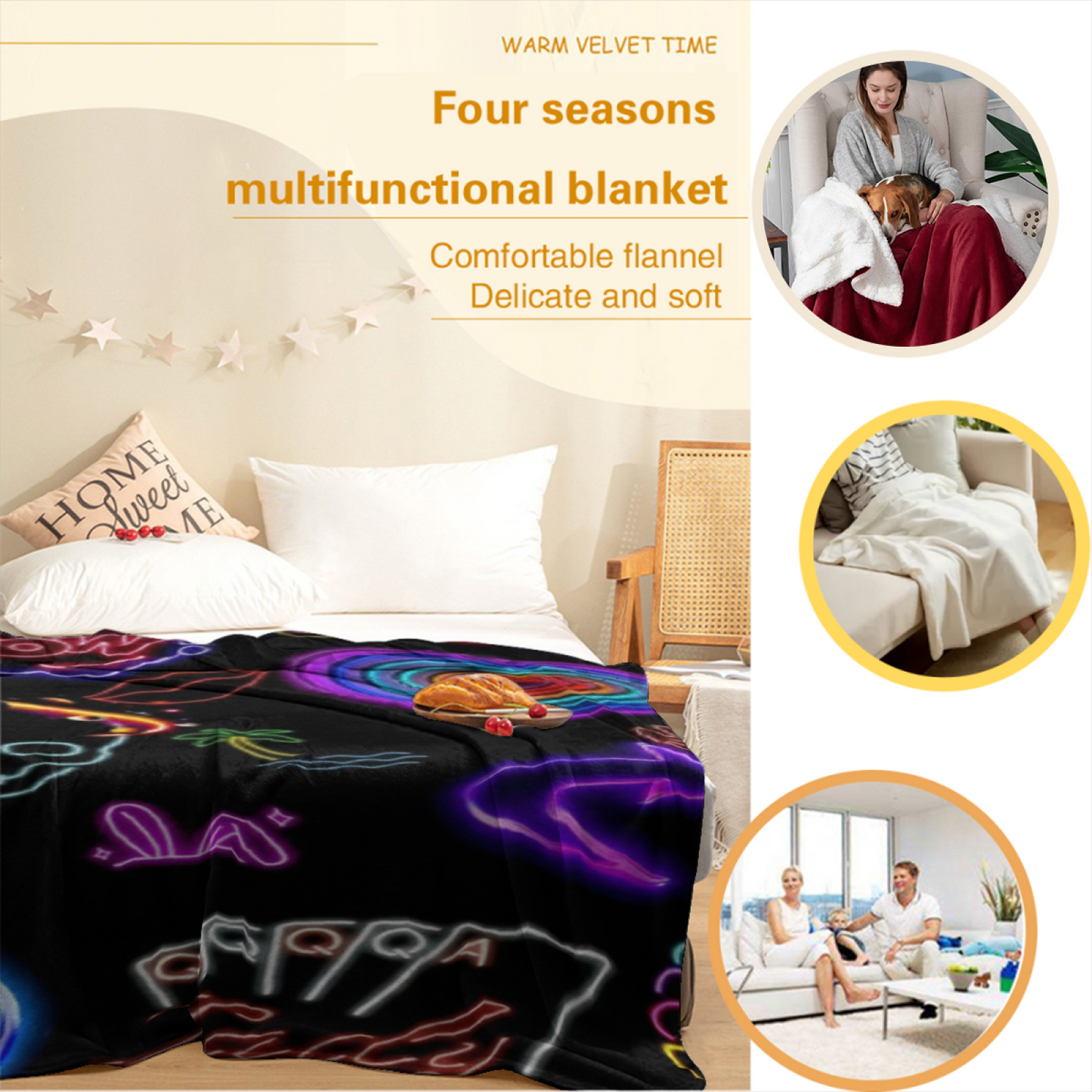 Abstract Graphic Throw Blanket ¨C Stylish Decorative Contemporary Blanket