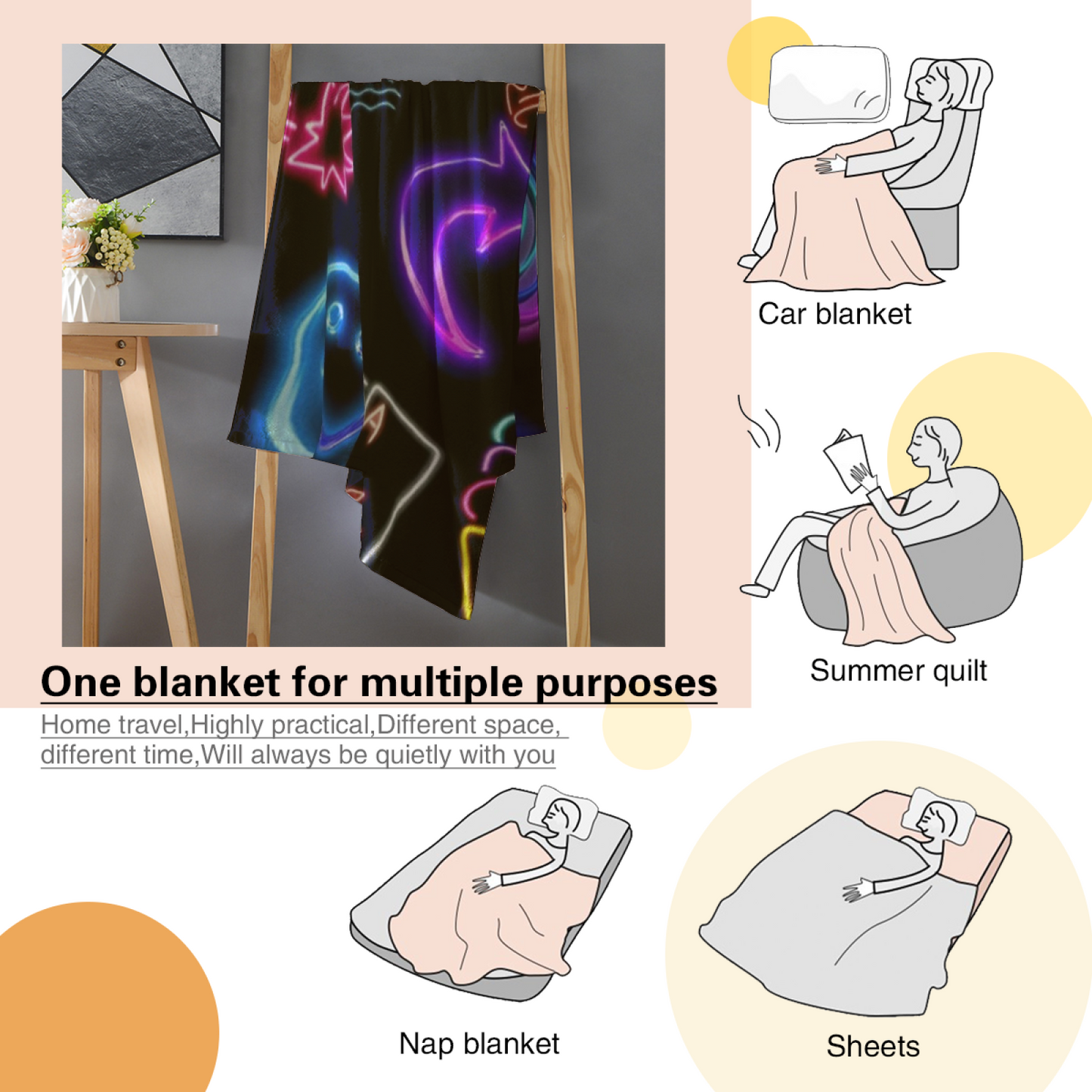 Abstract Graphic Throw Blanket ¨C Stylish Decorative Contemporary Blanket