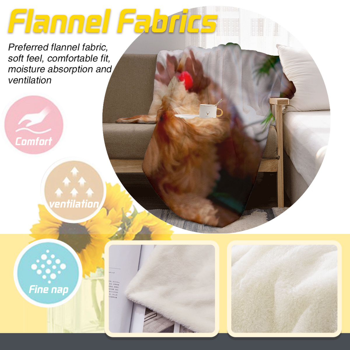 Dewdrop Hearth Home Accent Soft Flannel Blanket ¨C Warm Coral