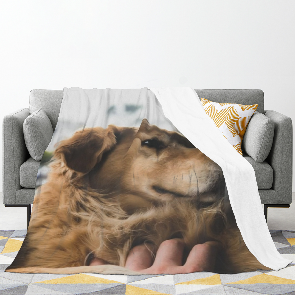 Playful Soft Neutral Coral Serenade Decorative Flannel Blanket