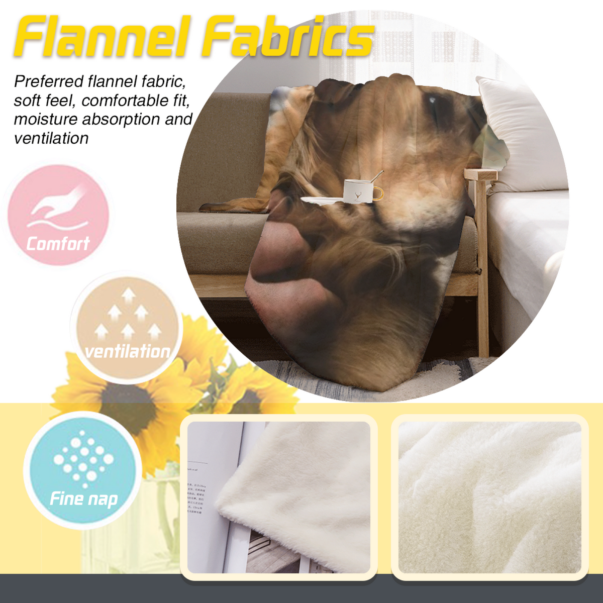 Playful Soft Neutral Coral Serenade Decorative Flannel Blanket
