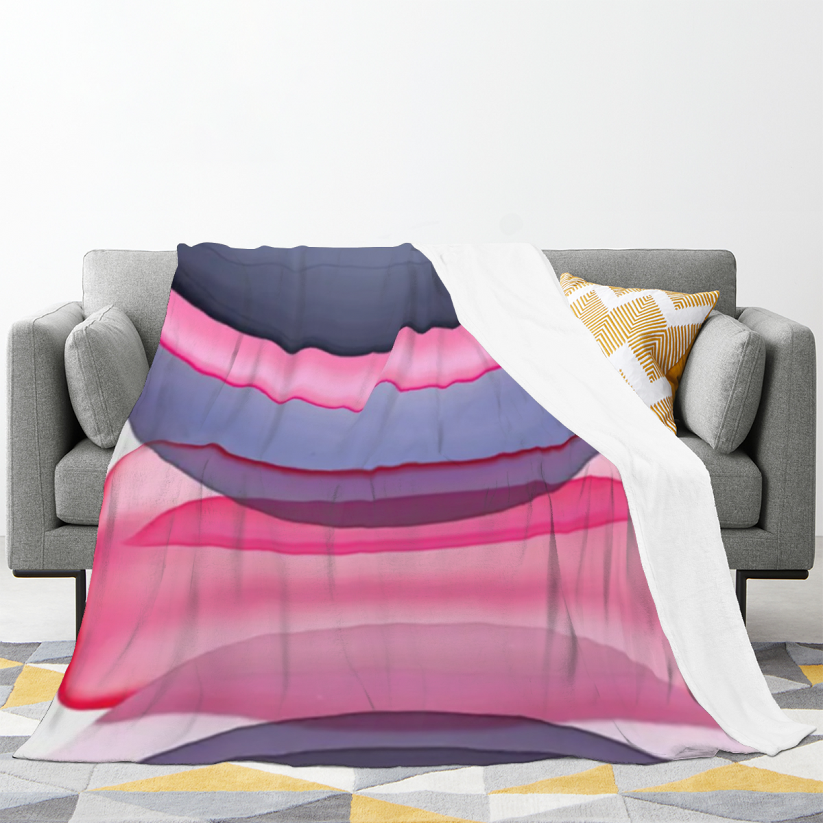 Soft Minimalist Plush Flannel Throw ¨C Burnished Tapestry Collection