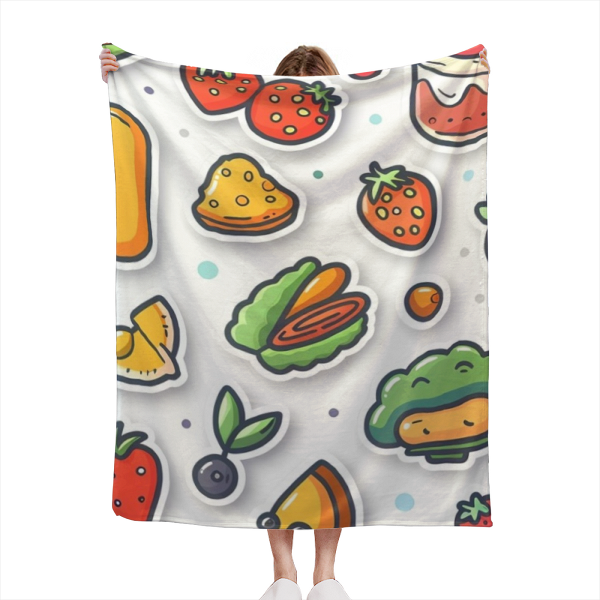 Electric Picnic Soft Neutral Art Decorative Flannel Blanket