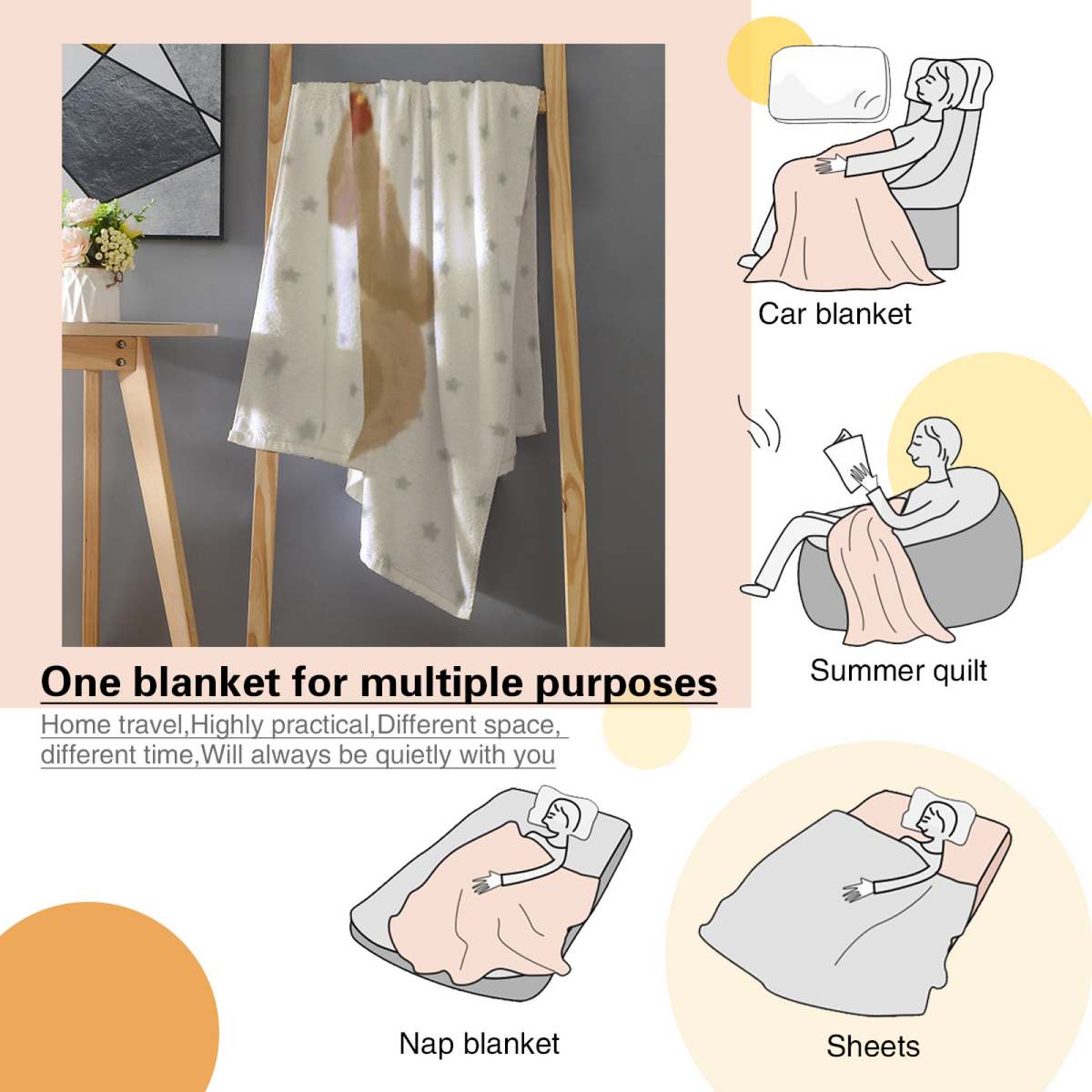 Orchard Atlas Lightweight Flannel Throw in Dusty Lilac