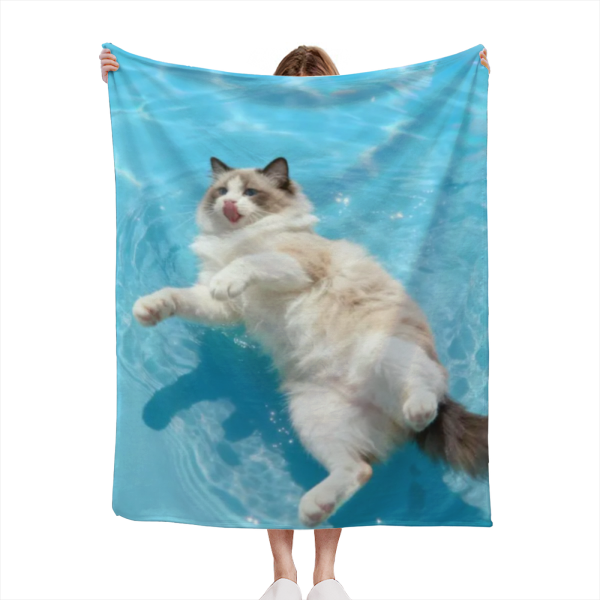 Frosted & Sanctuary Playful Graphic Plush Flannel Throw
