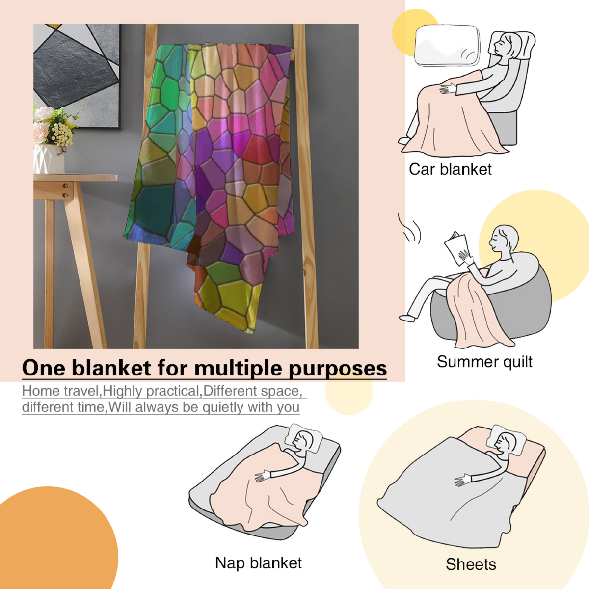 Gilded Flora Muted Sage Art Flannel Throw Blanket