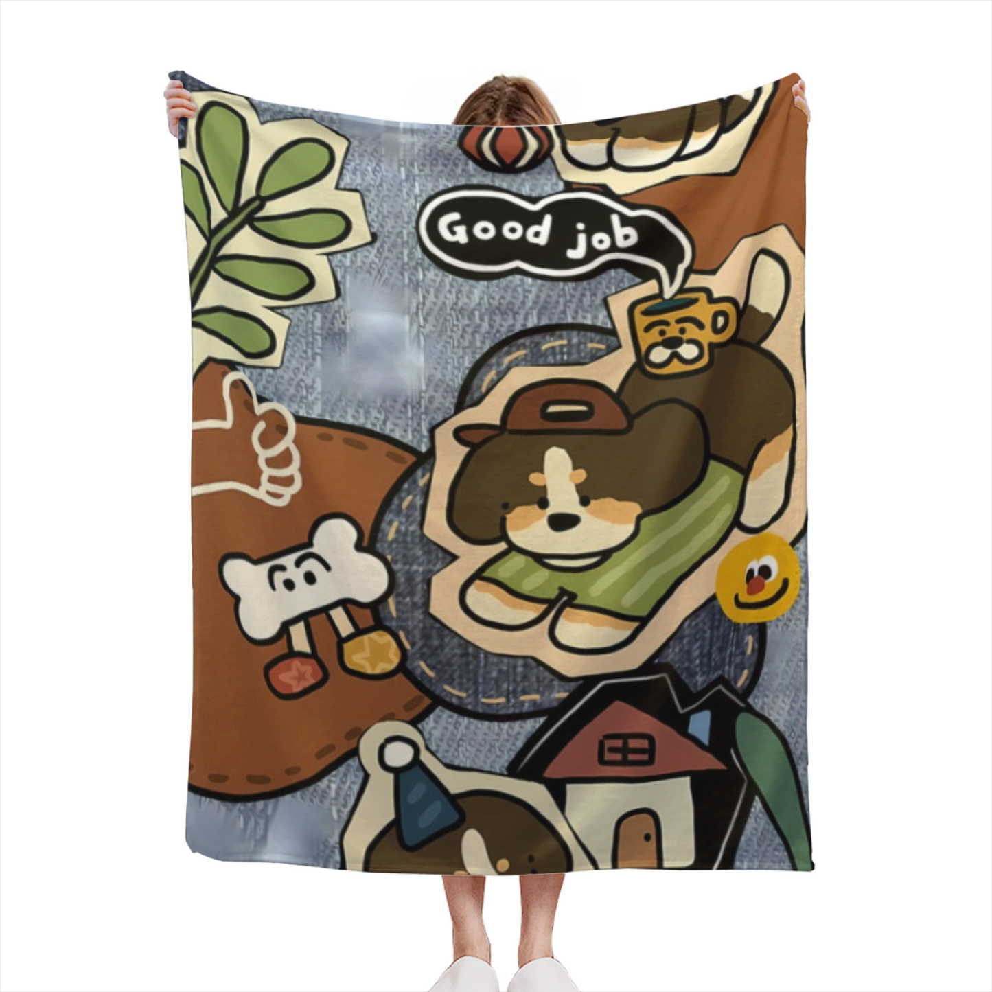 Colorful Decorative Art Throw Blanket ¨C Stylish Contemporary Cozy Blanket