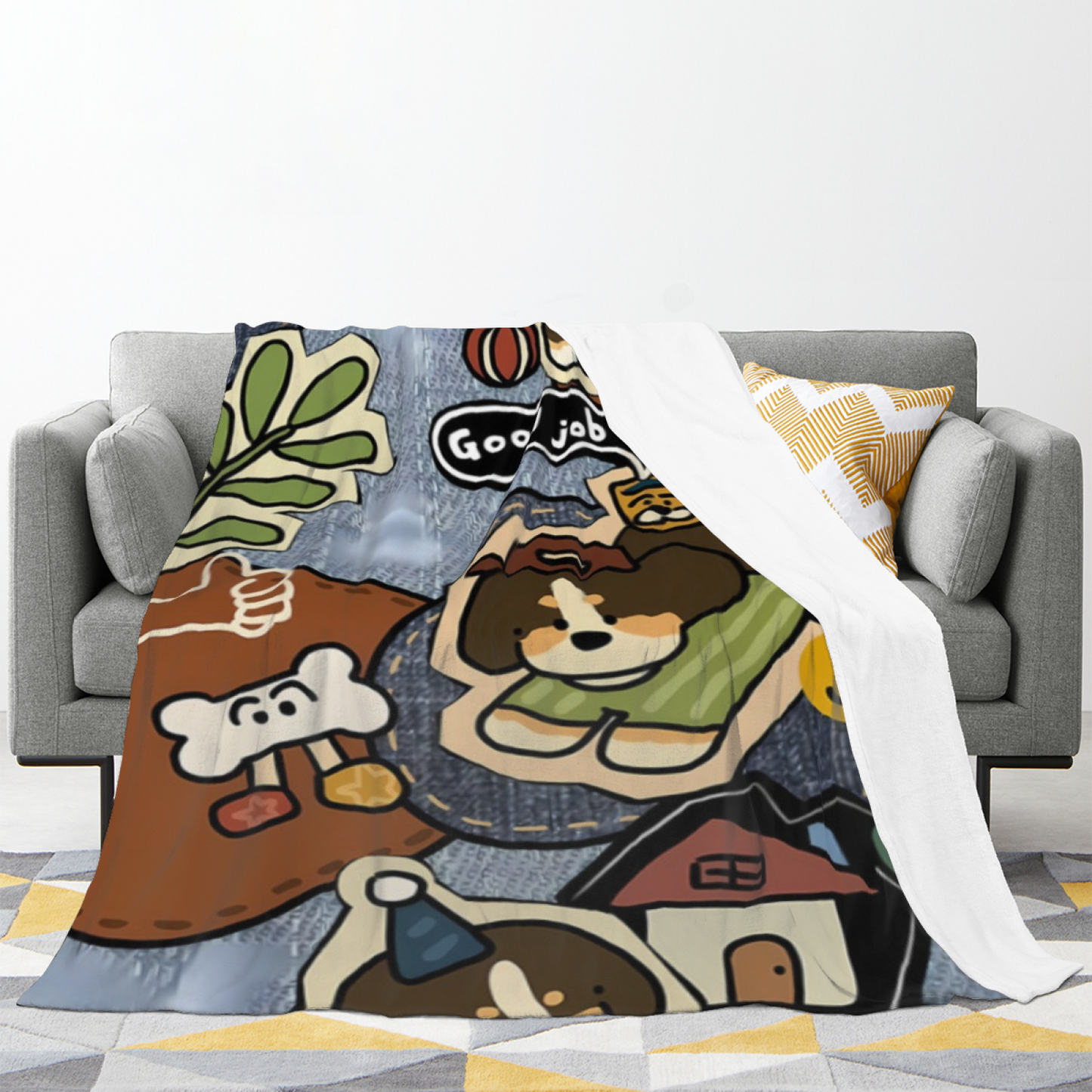 Colorful Decorative Art Throw Blanket ¨C Stylish Contemporary Cozy Blanket