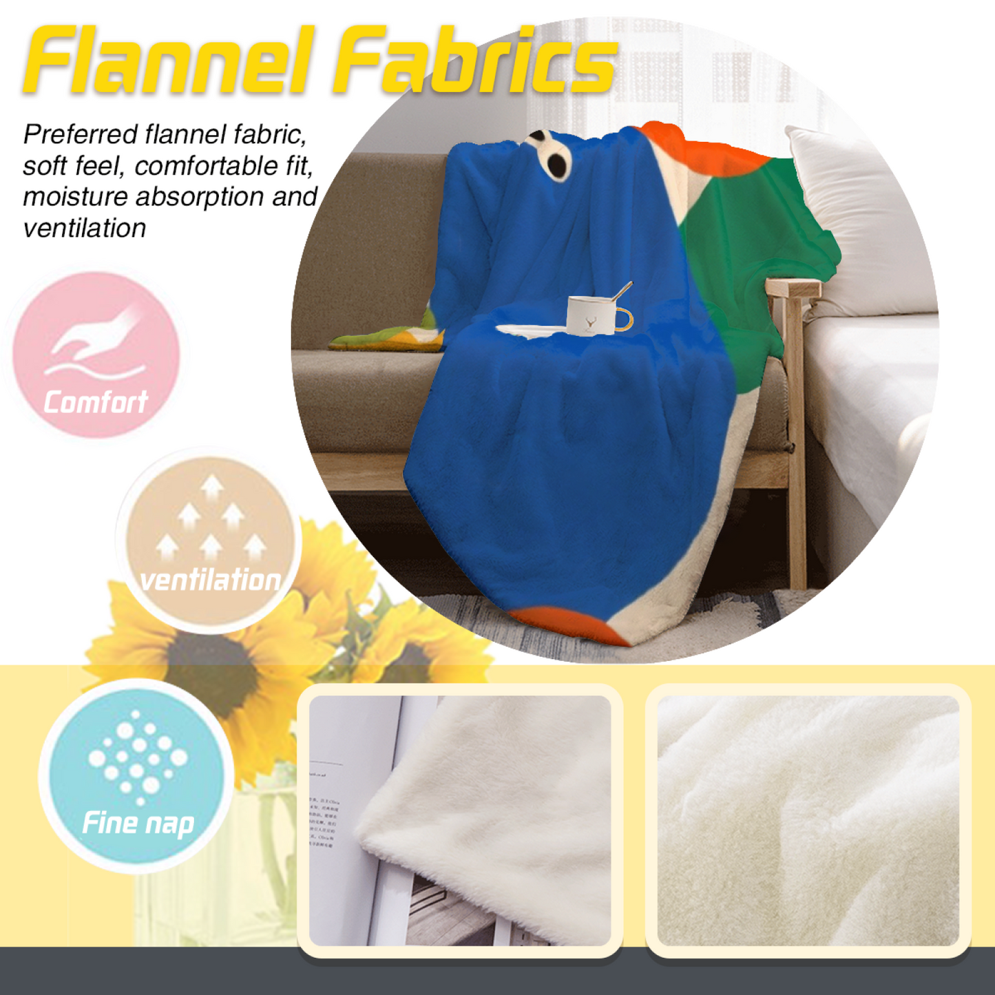 Stylish Printed Throw Blanket ¨C Colorful Decorative Design Cozy Blanket