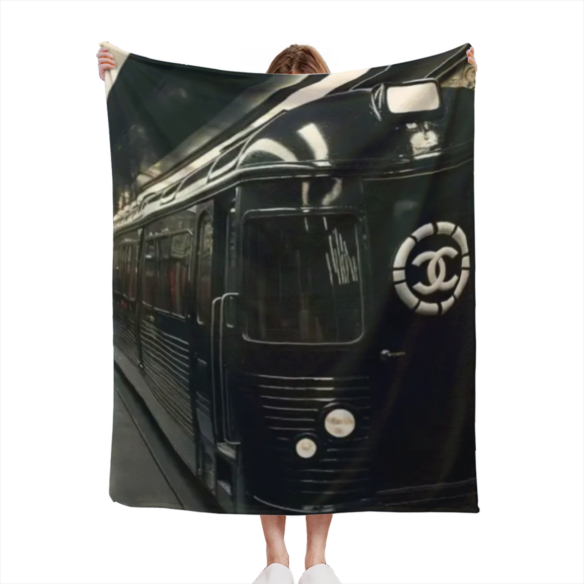 Earthy Neutral Oceanic Galaxy Lightweight Flannel Throw ¨C Contemporary Pattern