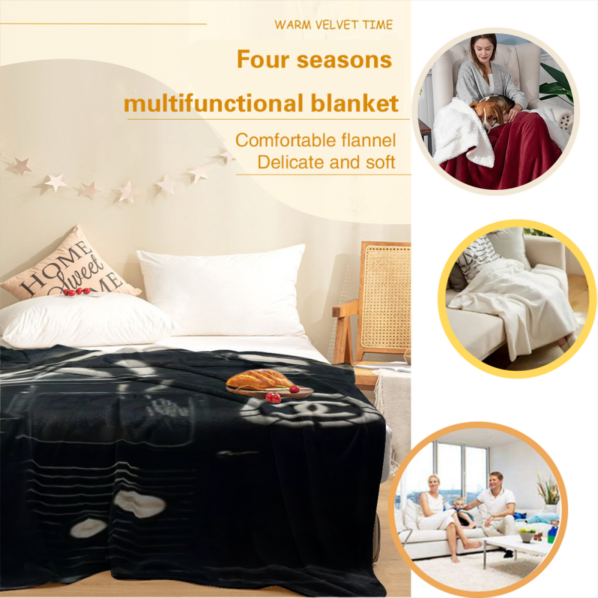 Earthy Neutral Oceanic Galaxy Lightweight Flannel Throw ¨C Contemporary Pattern