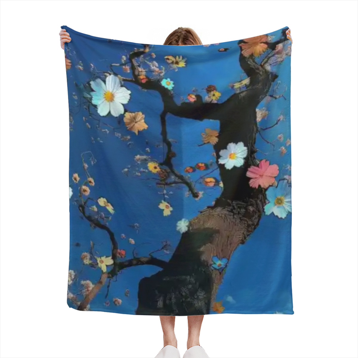 Pastel Multicolor Whimsical Decor Plush Flannel Throw ¨C Riverstone Hearth Edition