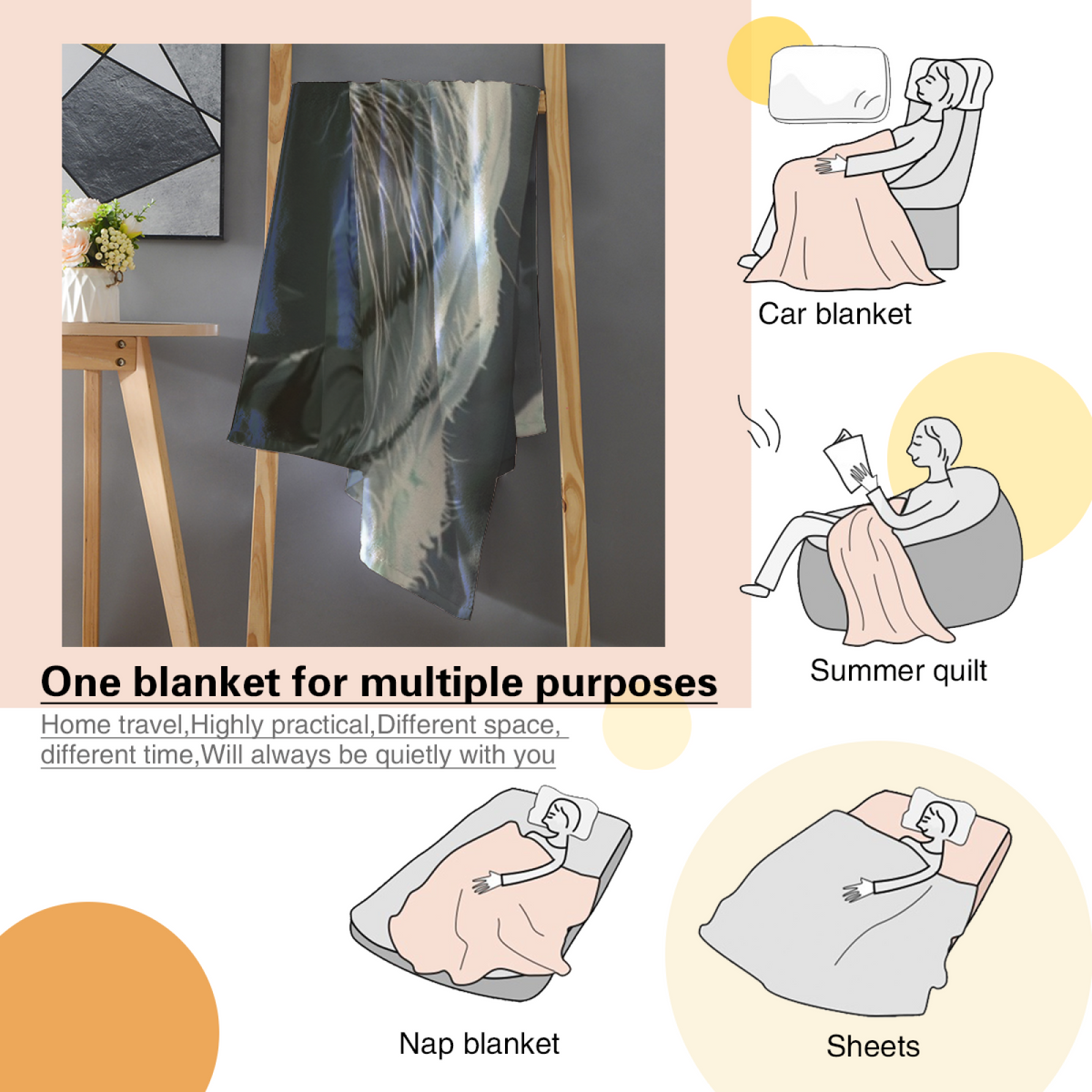 Soft Minimalist All-Season Flannel Blanket ¨C Festival Sprout Collection