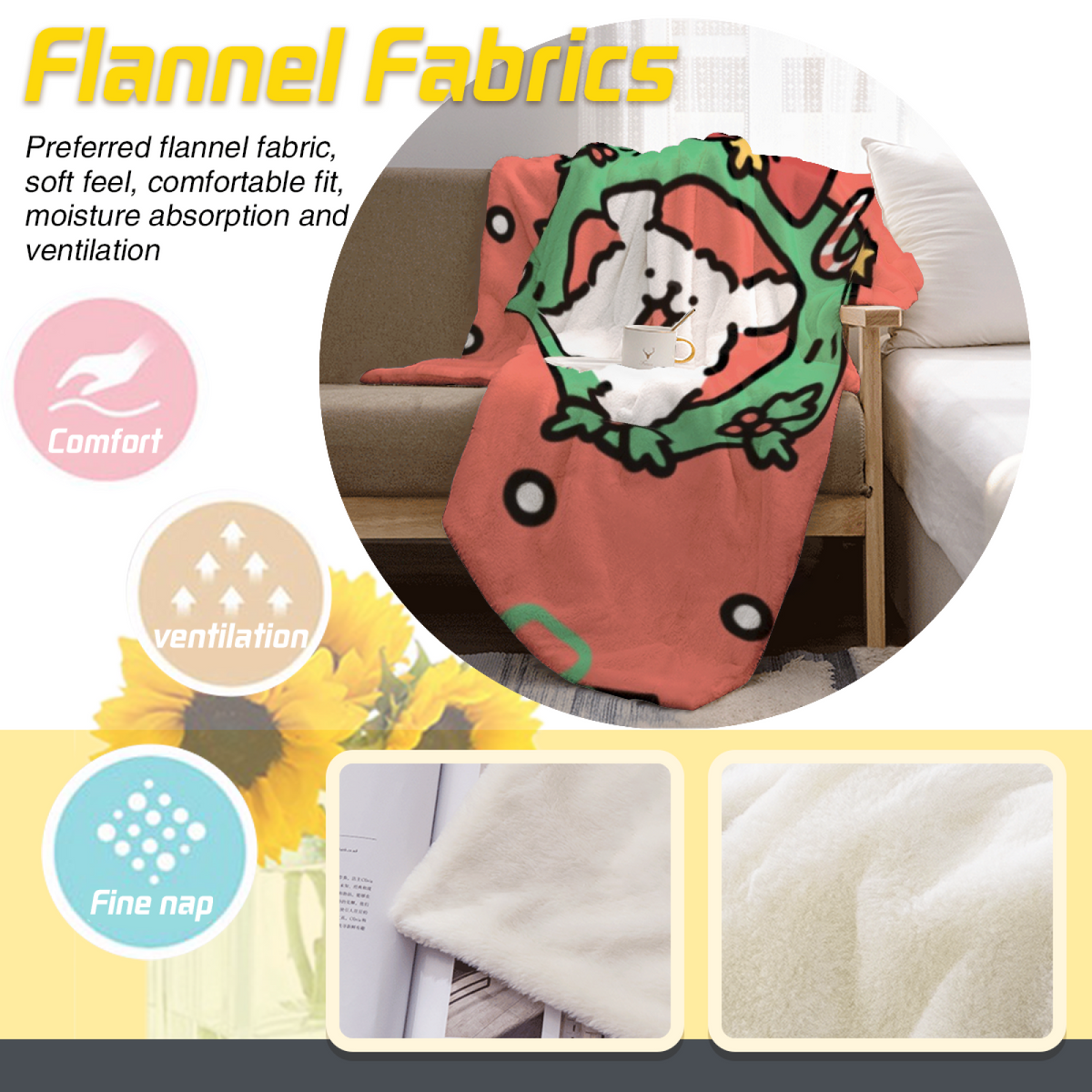 Earthy Neutral Coastal Spectrum Soft Flannel Blanket ¨C Contemporary Pattern