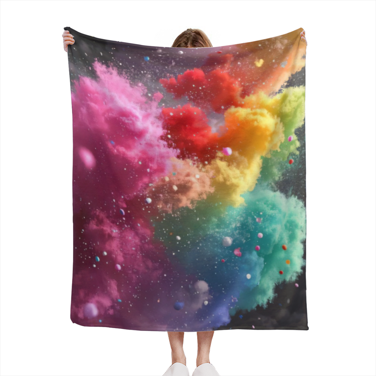 Wildwood Sanctuary Rich Multicolor Modern Art Decorative Flannel Blanket