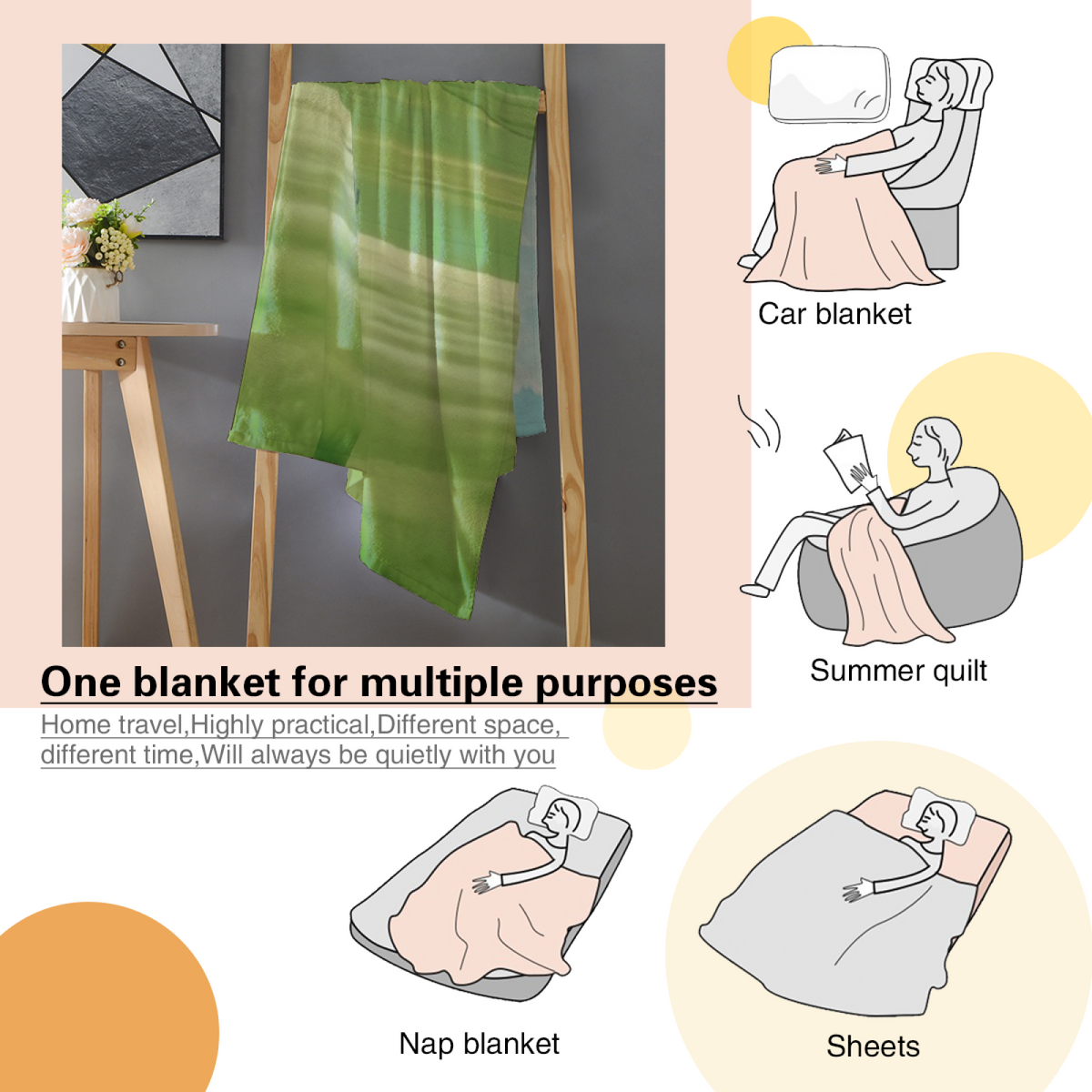 Flannel Throw Blanket with Seaside Treasure Cozy Cottage Artwork