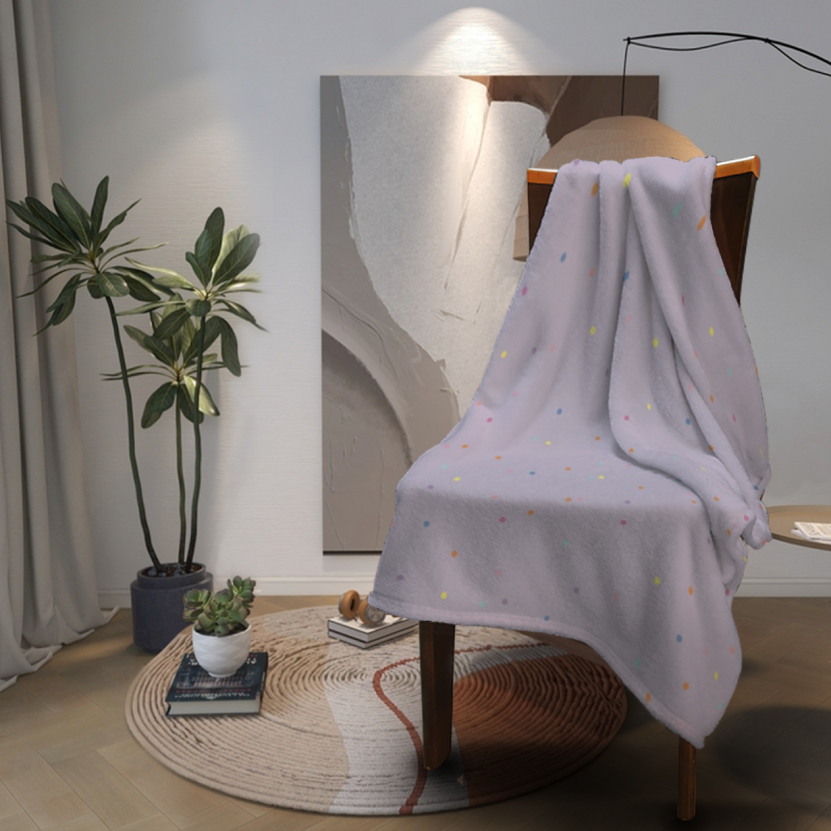 Soft Minimalist All-Season Flannel Blanket ¨C Sunwashed Wonder Collection