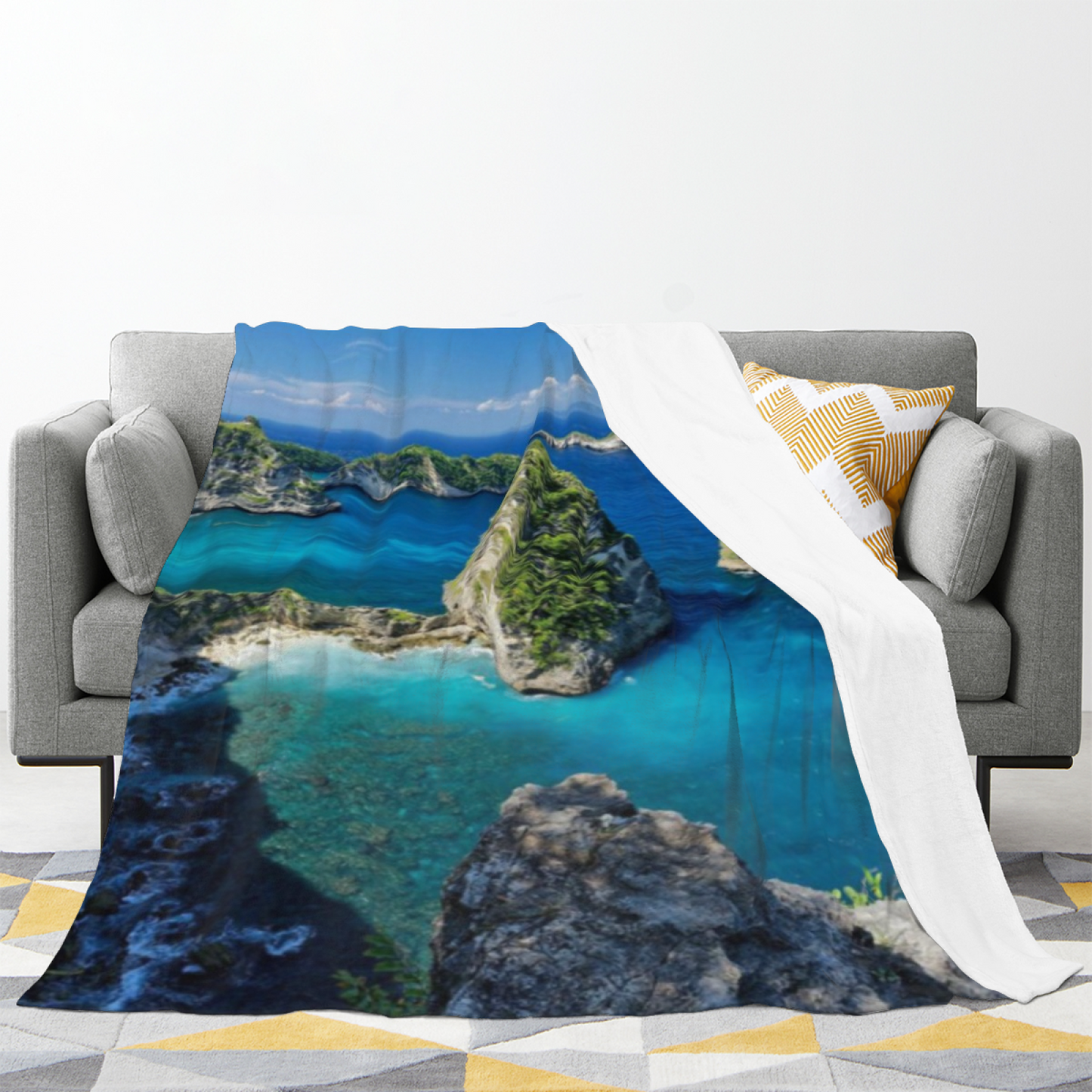 Contemporary Artistic Pattern Throw Blanket ¨C Stylish Cozy Home Blanket
