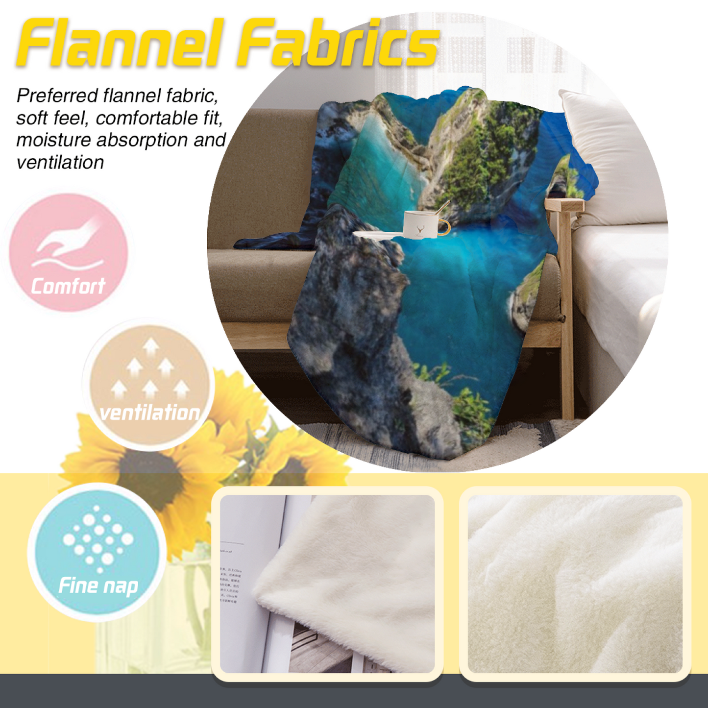 Contemporary Artistic Pattern Throw Blanket ¨C Stylish Cozy Home Blanket