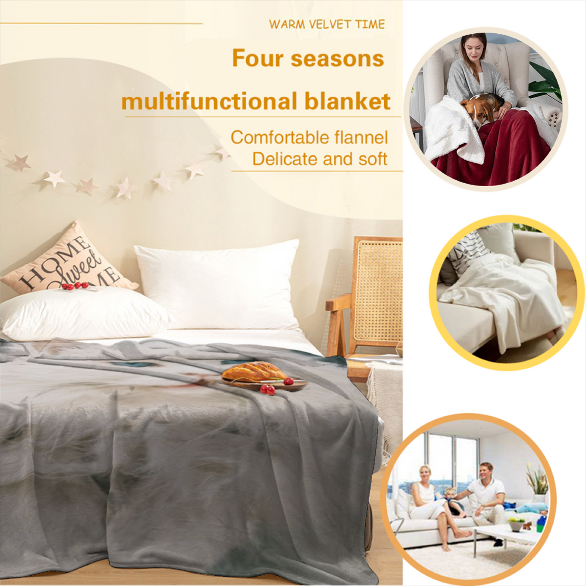 Cedar Whimsy Modern Pattern Decorative Flannel Blanket