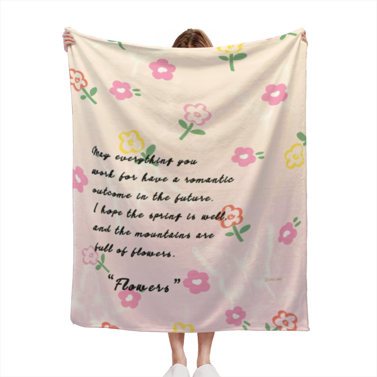 Ivory Ember Odyssey Flannel Throw Blanket