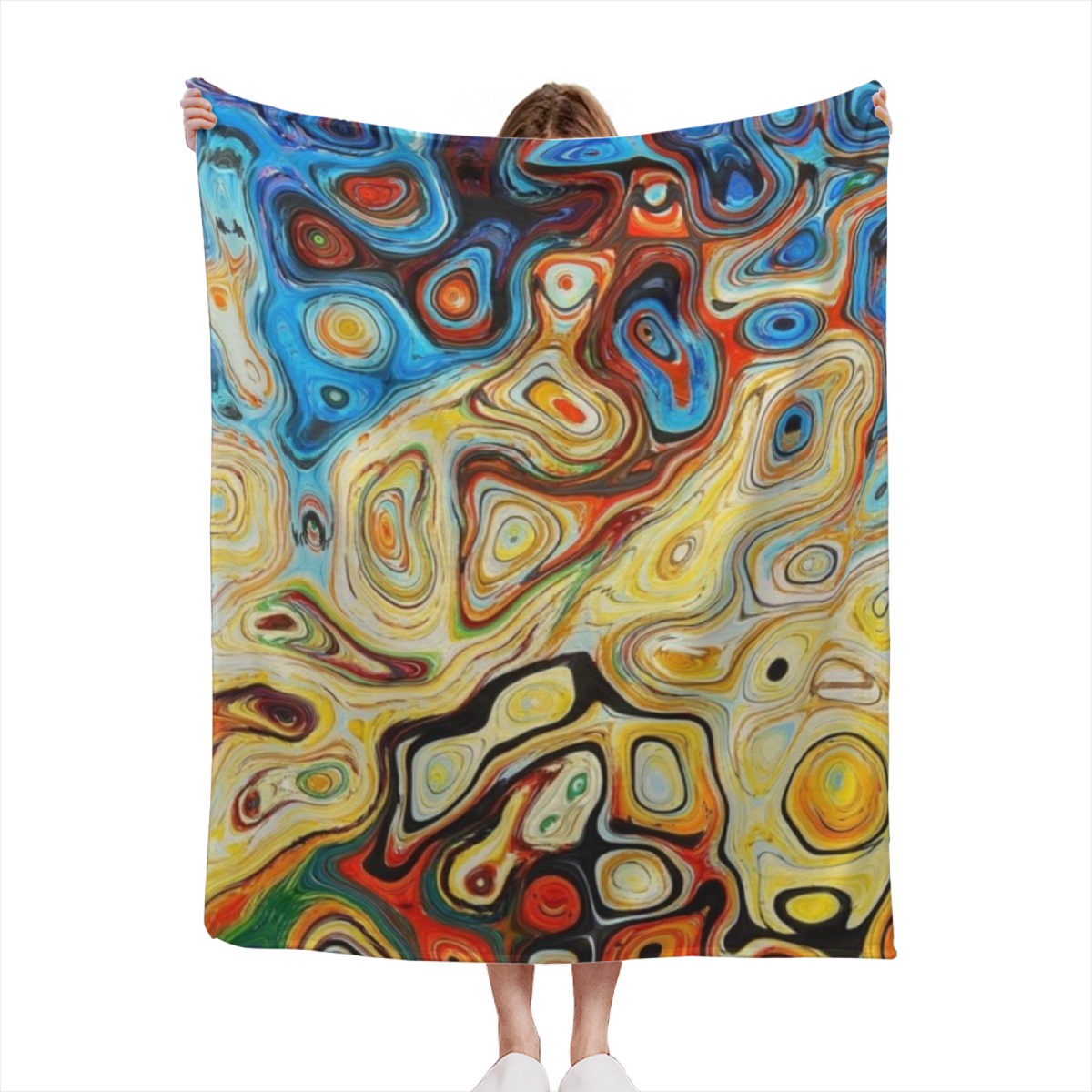 Soft Neutral Silver Reverie Plush Flannel Throw