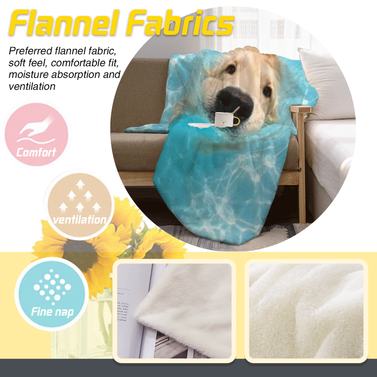 Eclectic Design Serene Solstice Warm Coral Cozy Flannel Bed Blanket