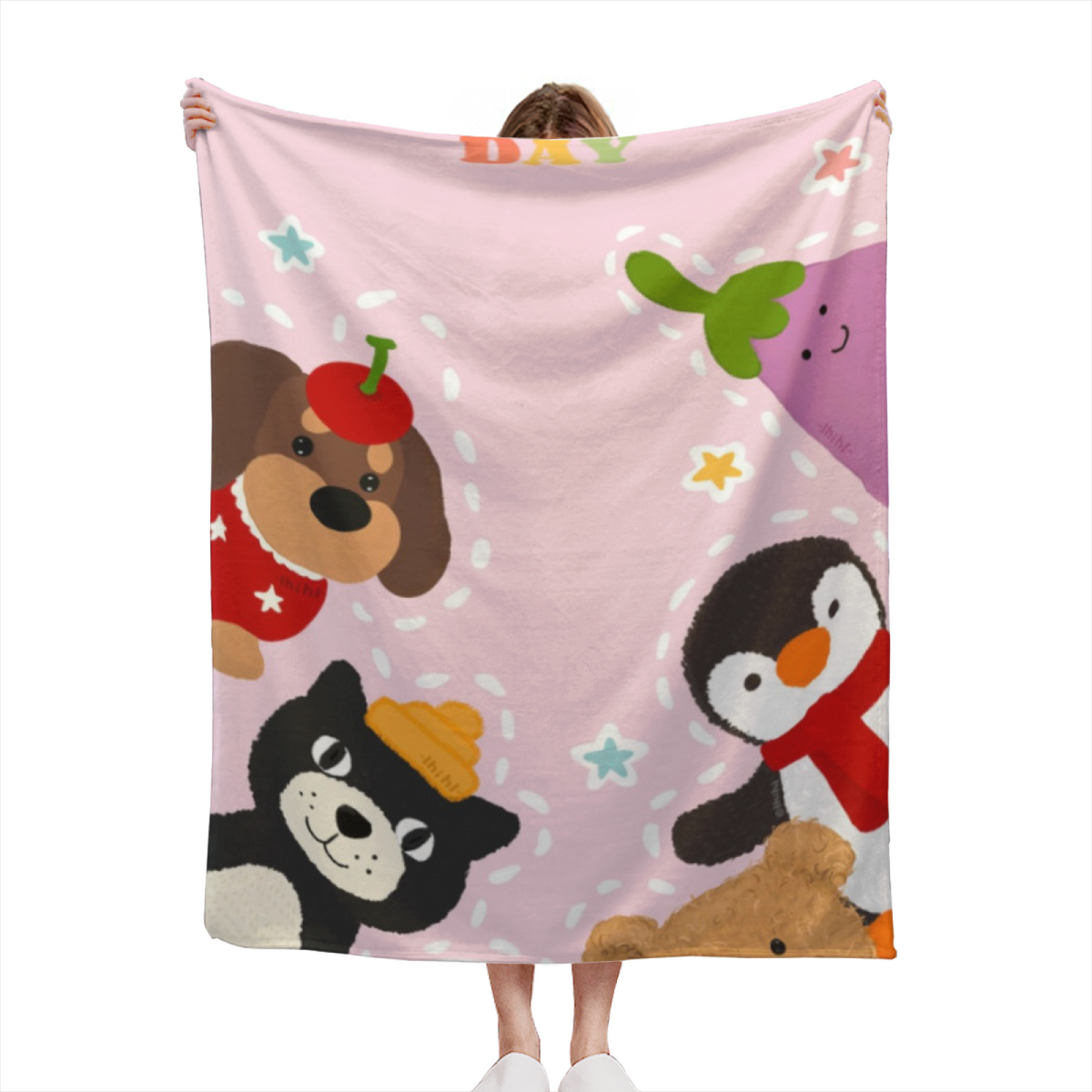 Electric Sanctuary Pastel Multicolor Modern Art Flannel Throw Blanket
