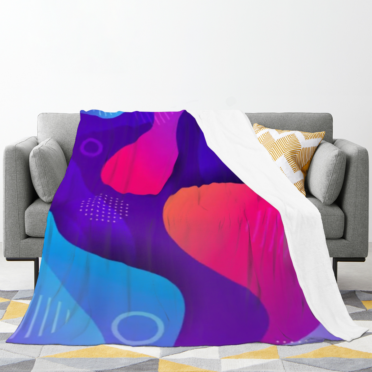 Earthy Neutral Watercolor Nectar Lightweight Flannel Throw ¨C Contemporary Pattern
