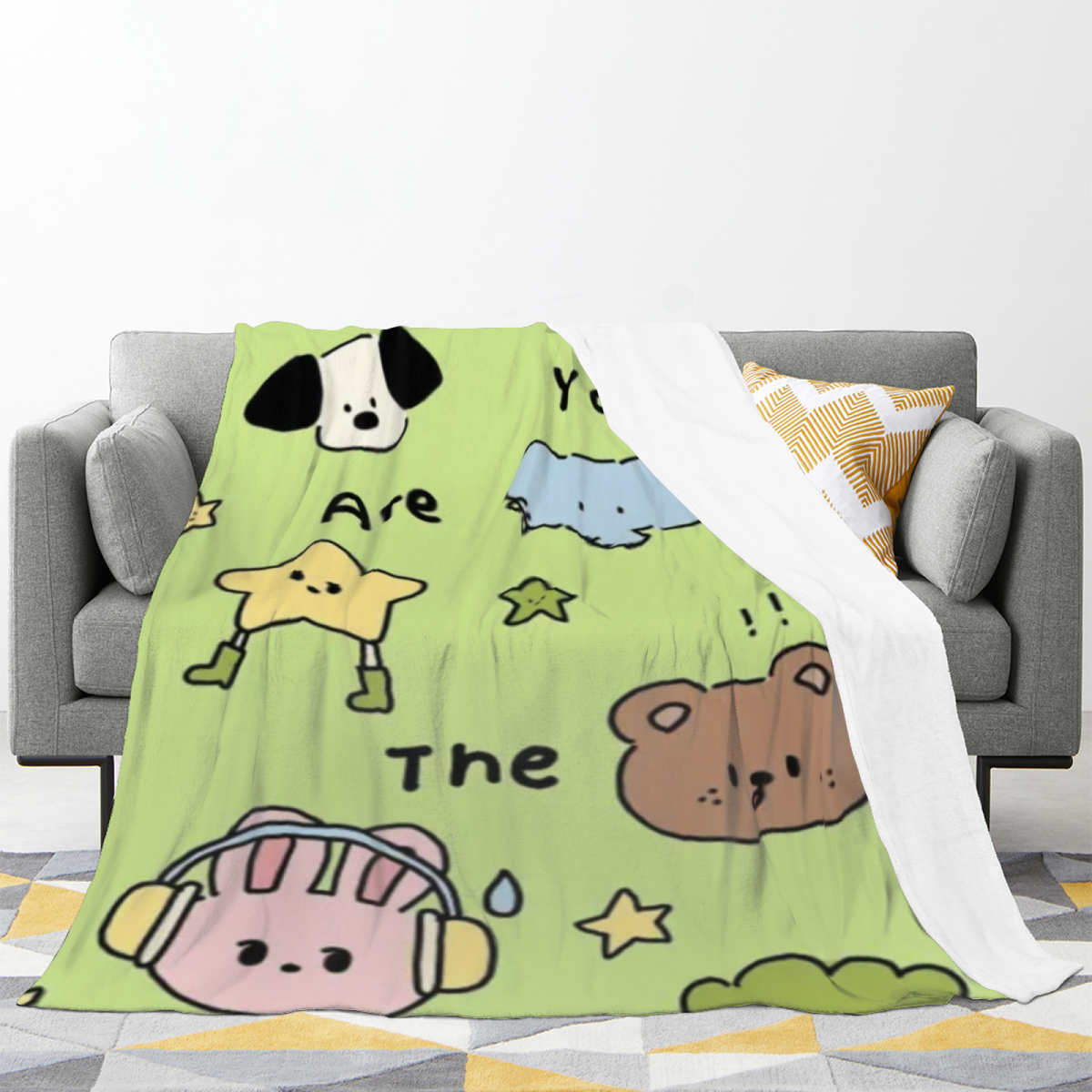 Flannel Throw Blanket with Prairie Sanctuary Cozy Cottage Artwork