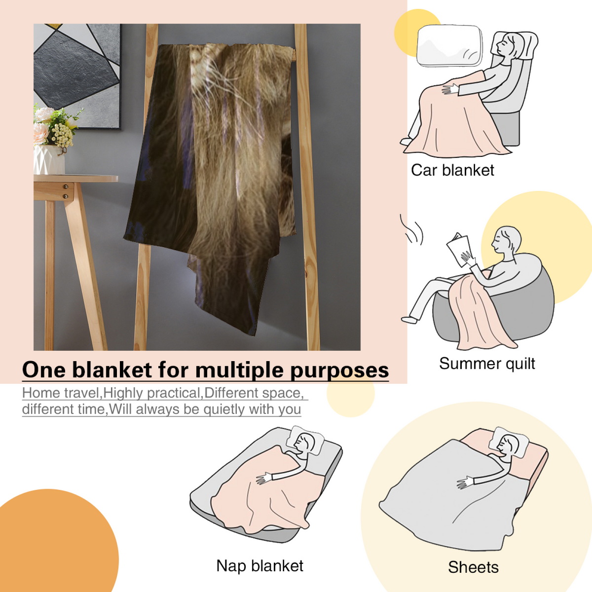 Celestial & Picnic Playful Graphic Plush Flannel Throw