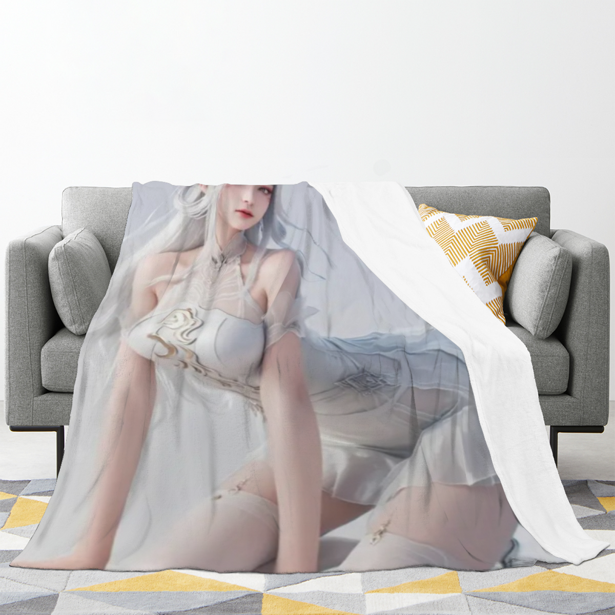 Opaline & Ripple Playful Graphic All-Season Flannel Blanket