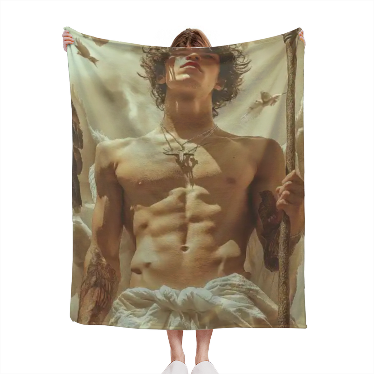 Soft Minimalist Plush Flannel Throw ¨C Radiant Wander Collection