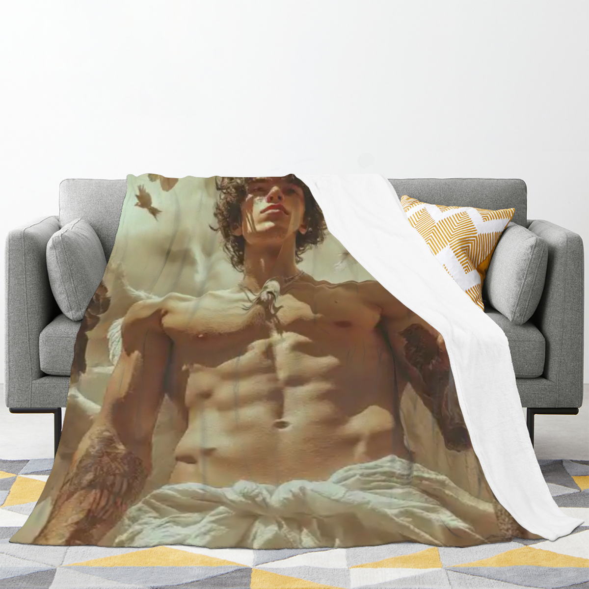 Soft Minimalist Plush Flannel Throw ¨C Radiant Wander Collection