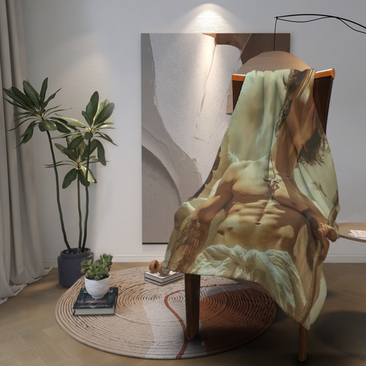 Soft Minimalist Plush Flannel Throw ¨C Radiant Wander Collection