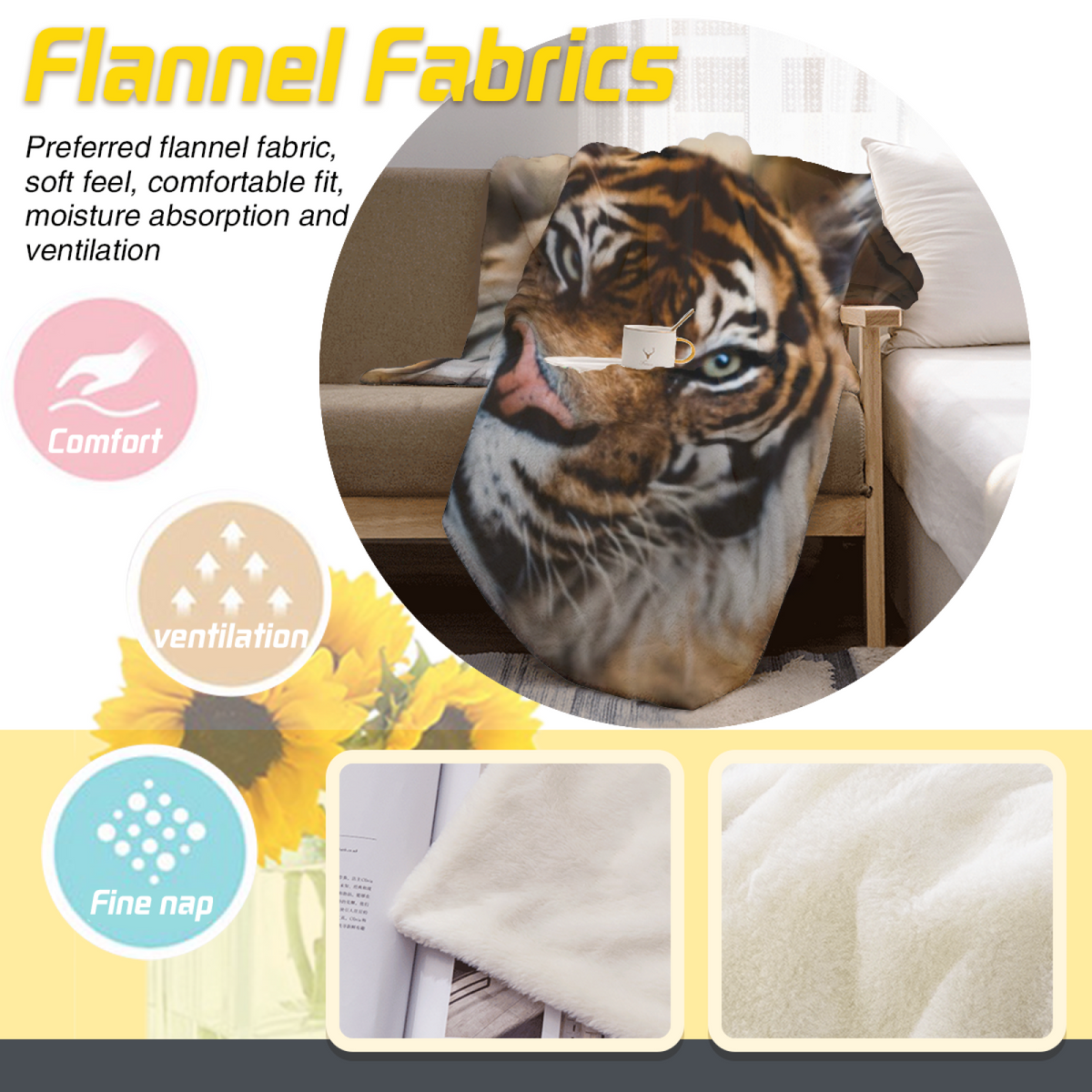 Cedar Horizon Modern Pattern All-Season Flannel Blanket