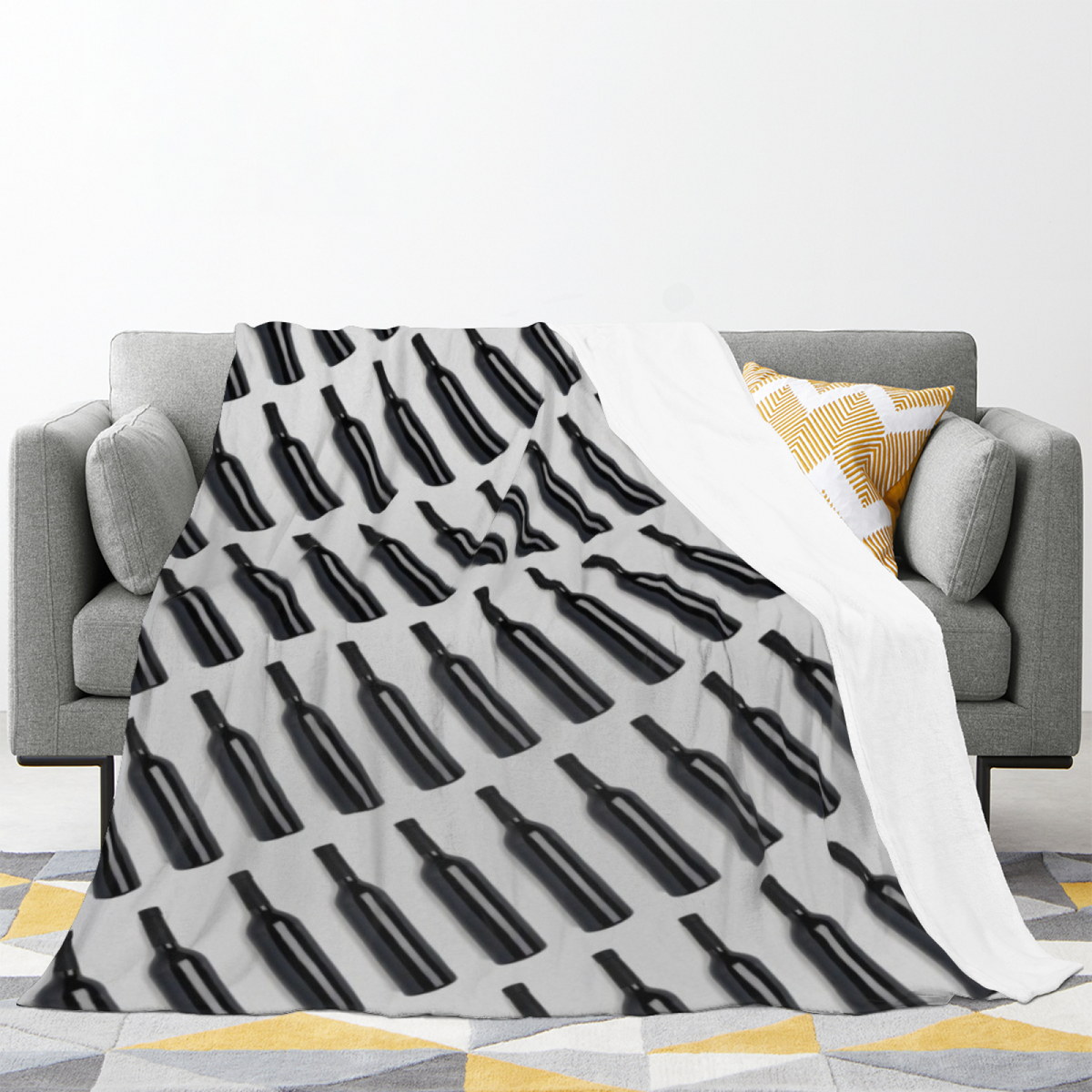 Watercolor & Wander Playful Graphic All-Season Flannel Blanket