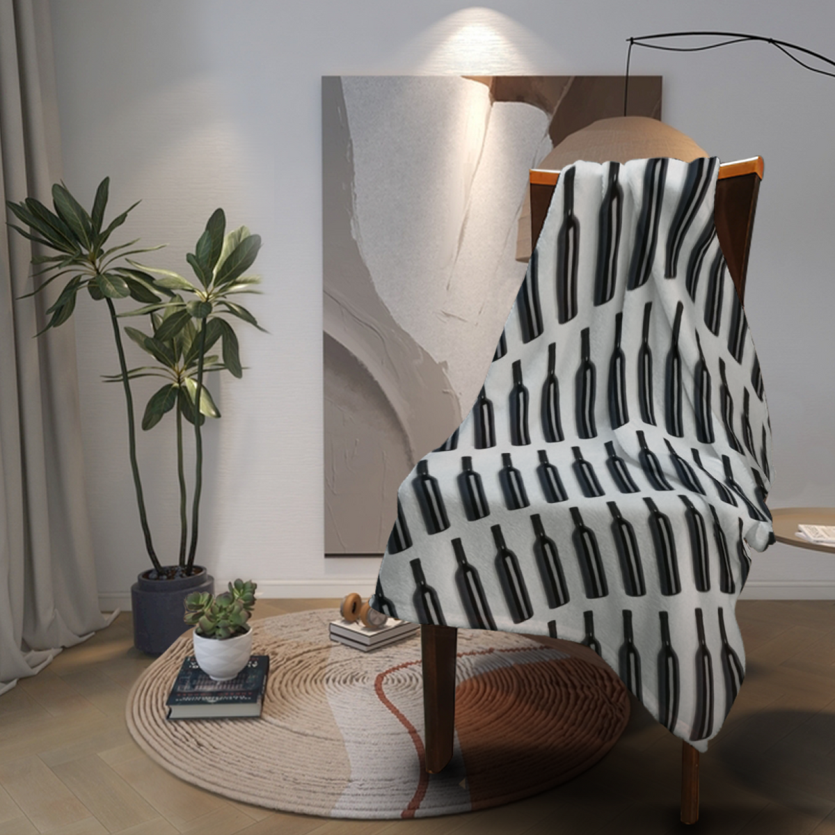 Watercolor & Wander Playful Graphic All-Season Flannel Blanket
