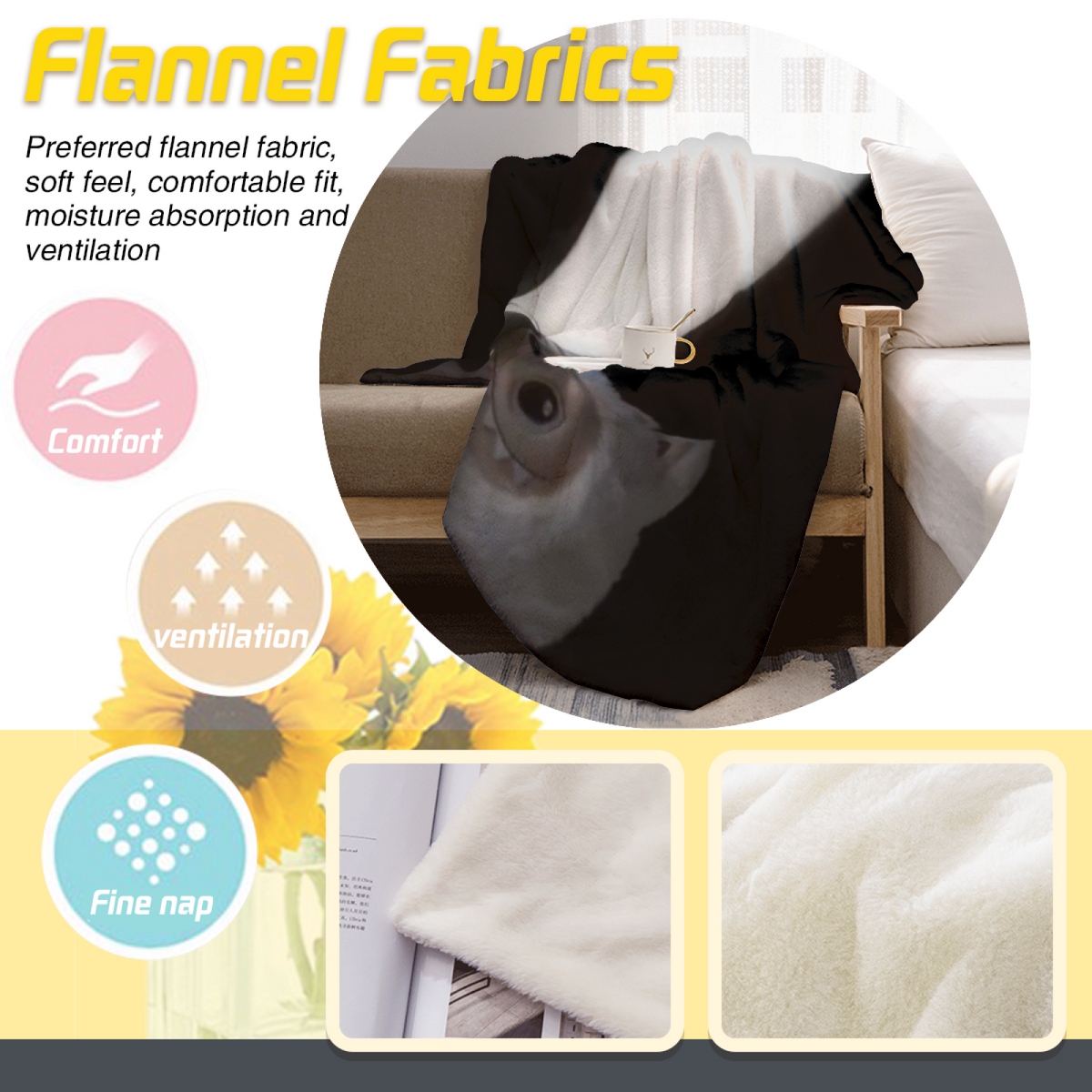 Lagoon Sprout Pastel Multicolor Modern Art Flannel Throw Blanket