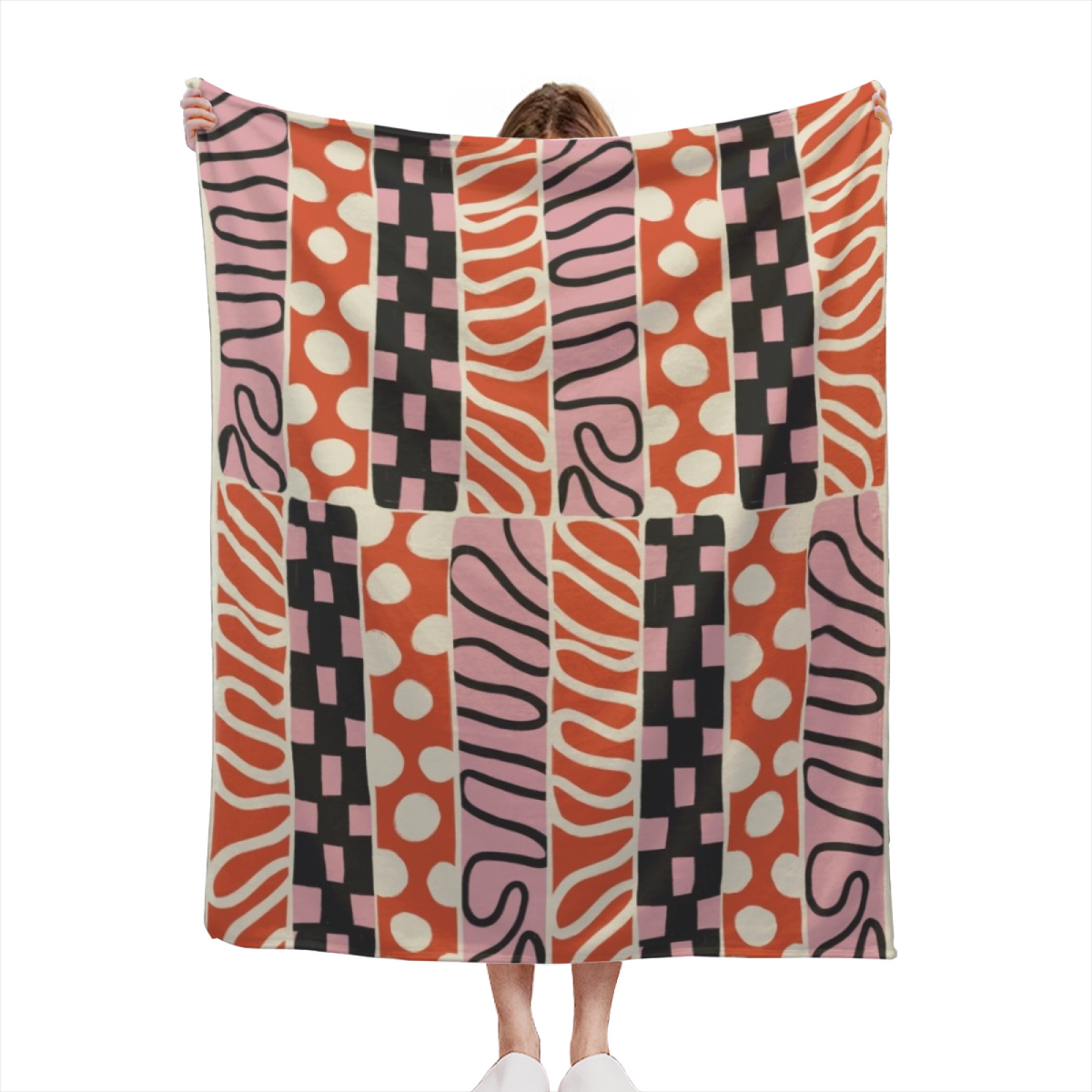 Festival Rhapsody Muted Sage Art Flannel Throw Blanket